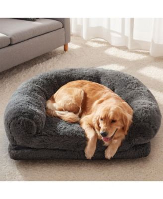 71" Extra Large Dog Bed for People - Foldable Plush Sofa for You & Pet