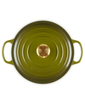 Signature Enameled Cast Iron 6.5-Quart Deep Round Dutch Oven