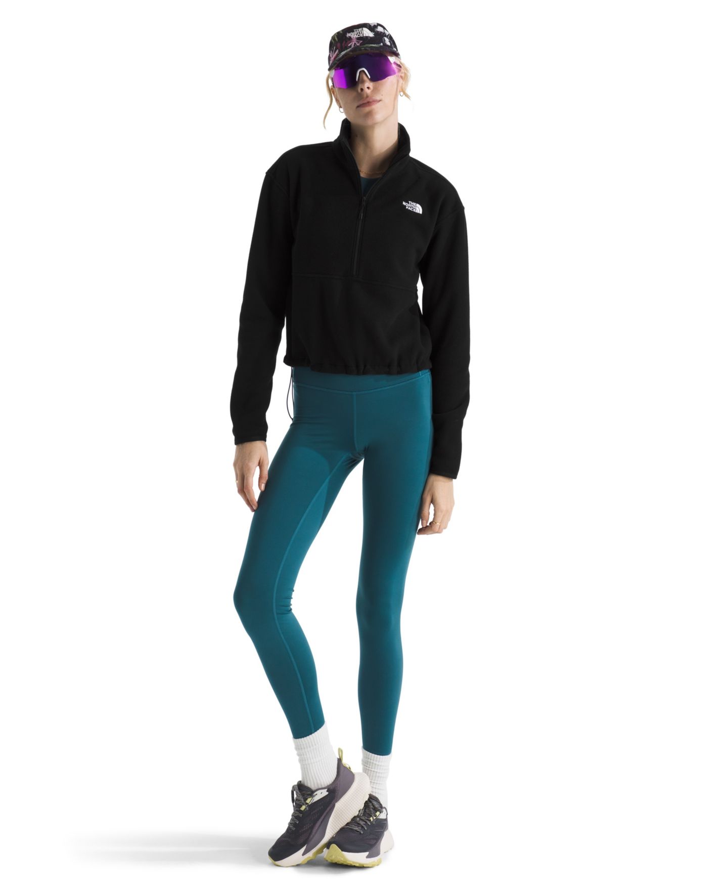 Женская куртка The North Face Glacier Fleece Half-Zip Short, цвет: Чёрный — фото 2