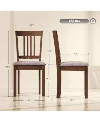 Dining Chairs Set of 2, Upholste Kitchen Chairs, Taupe