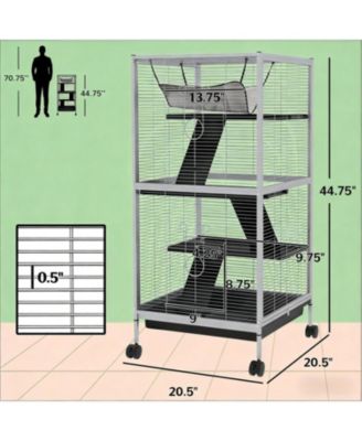 Spacious Rolling Cat Hutch - Mobile Outdoor Wooden House & Shelter