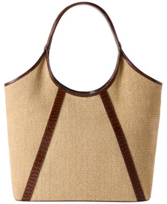 Iona Raffia Extra Large Leather Tote Bag