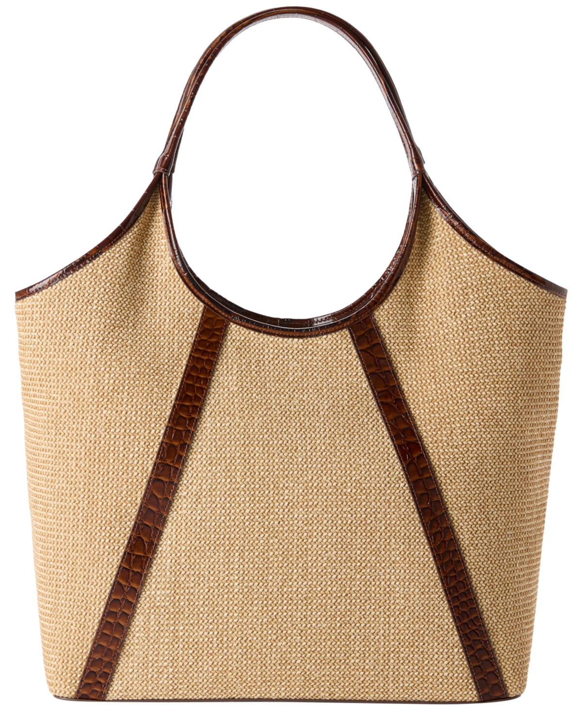 Brahmin Iona Raffia Extra Large Leather Tote Bag