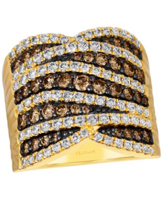 Chocolate Diamond (1.14 ct. t.w.) & Nude Diamond (1.22 ct. t.w.) Ring in 14k Honey Gold