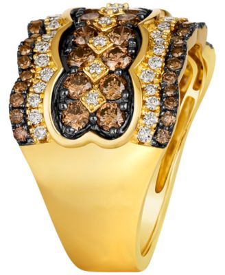Chocolate Diamond (1.40 ct. t.w.) & Nude Diamond (0.37 ct. t.w.) Ring in 14k Honey Gold