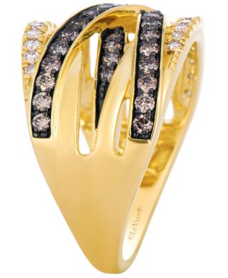 Chocolate Diamond (0.62 ct. t.w.) & Nude Diamond (0.35 ct. t.w.) Ring in 14k Honey Gold