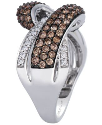 Chocolate Diamond (1.03 ct. t.w.) & Vanilla Diamond (0.21 ct. t.w.) Ring in 14k Vanilla Gold