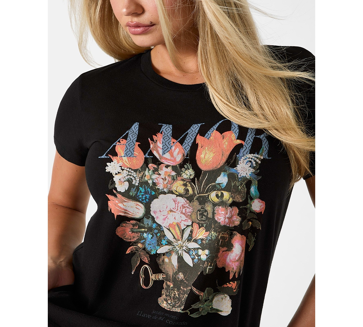 Guess Women's Short-Sleeve Amor Easy Crewneck T-Shirt