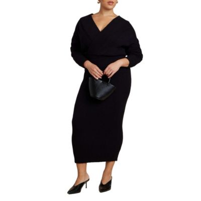 Women's Wrap Sweater Maxi Dress