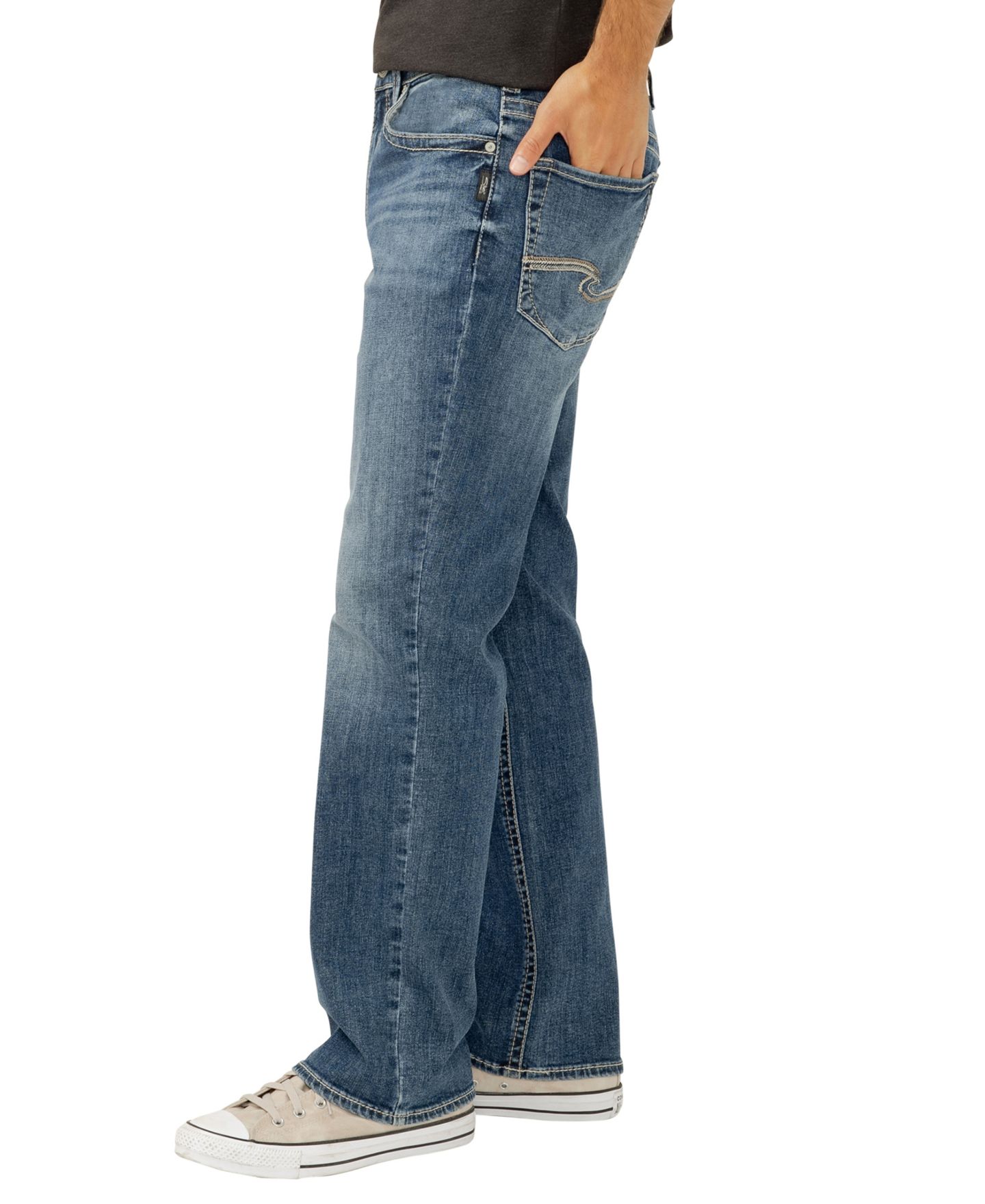 Мужские джинсы Silver Jeans Co. Gordie Relaxed Straight-Fit, цвет: Синий — фото 2