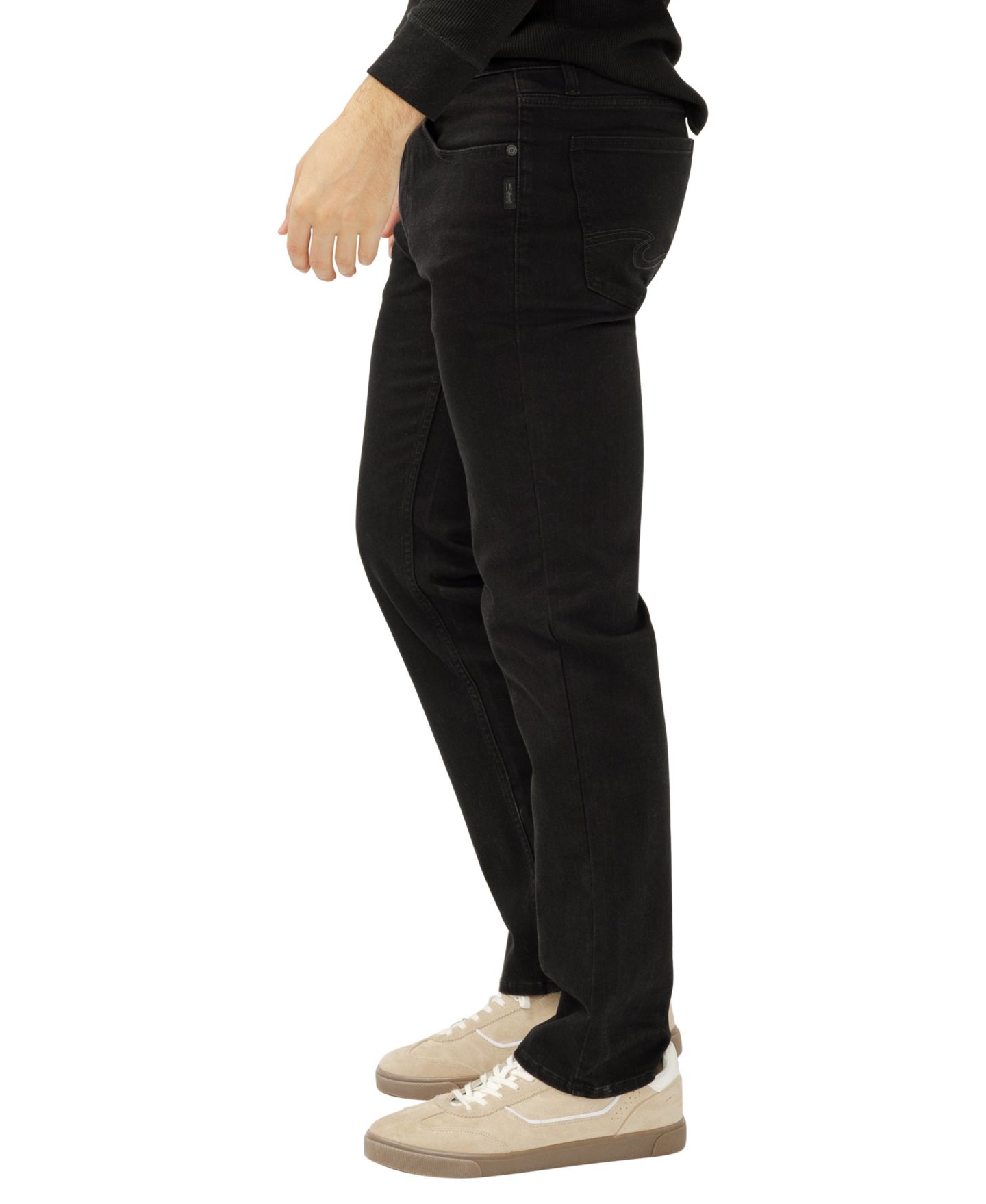 Мужские джинсы Silver Jeans Co. Allan Slim-Fit Stretch, цвет: Чёрный — фото 2