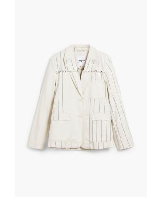 Women's Asymmetric striped blazer