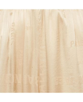 Women's Beige Logo Jacquard Satin Trousers