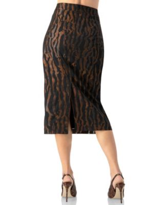 Women's Midi Skirt with Back Slit