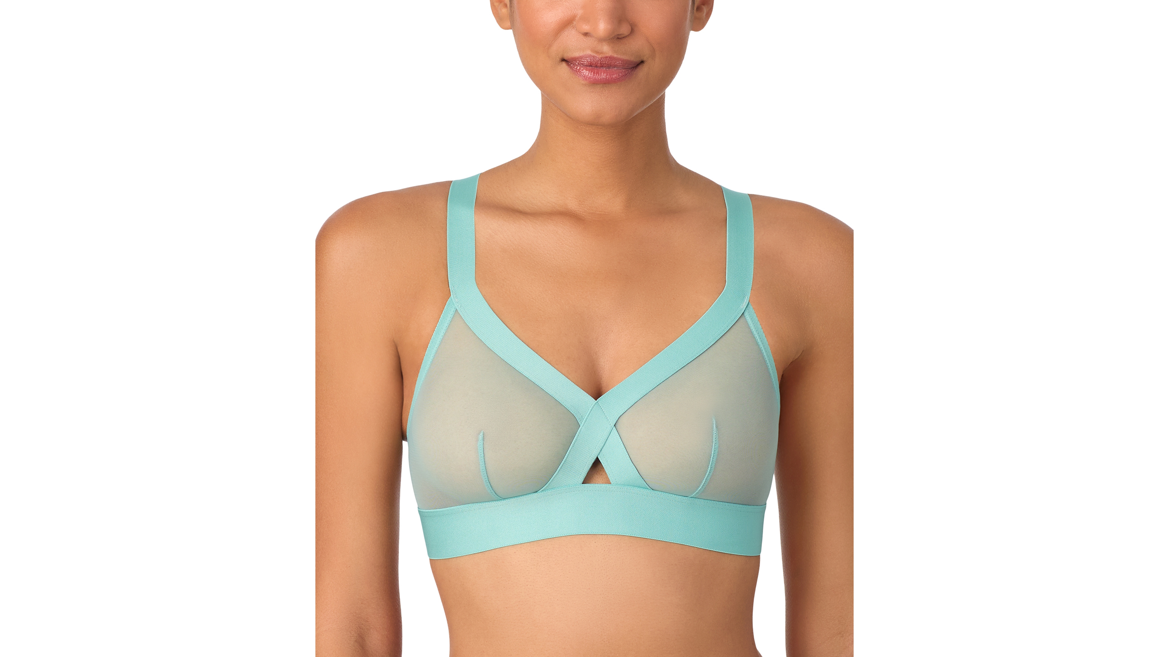 Dkny Women's Sheers Unlined Mesh Bralette Bra DK4084