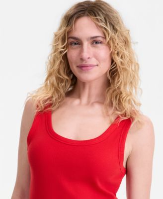 Women's Double Scoop-Neck Layering Tank Top