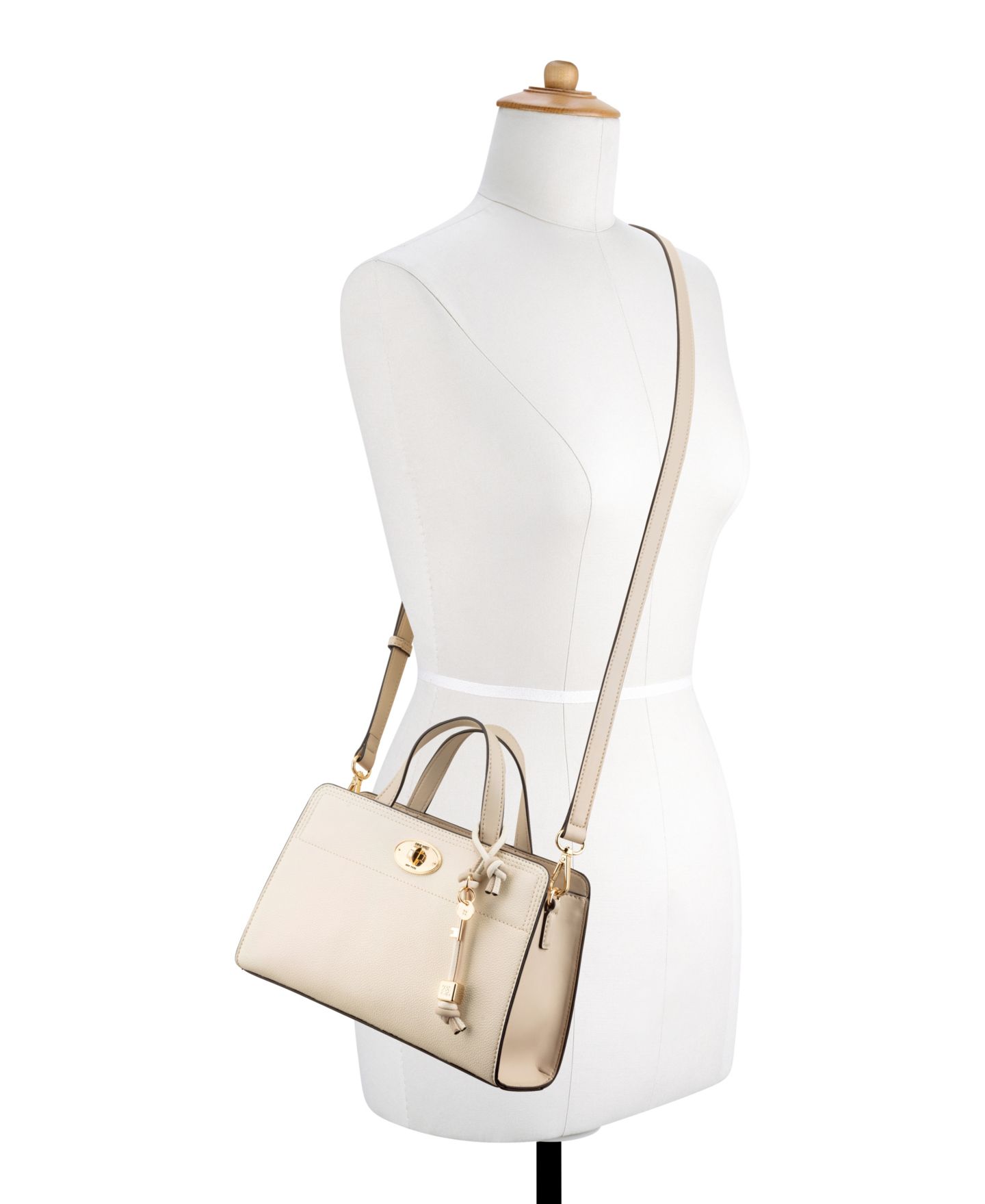 Женская сумка Nine West Khora East West Small Satchel Crossbody, цвет: Кремовый бежевый, вариант 1 — фото 2