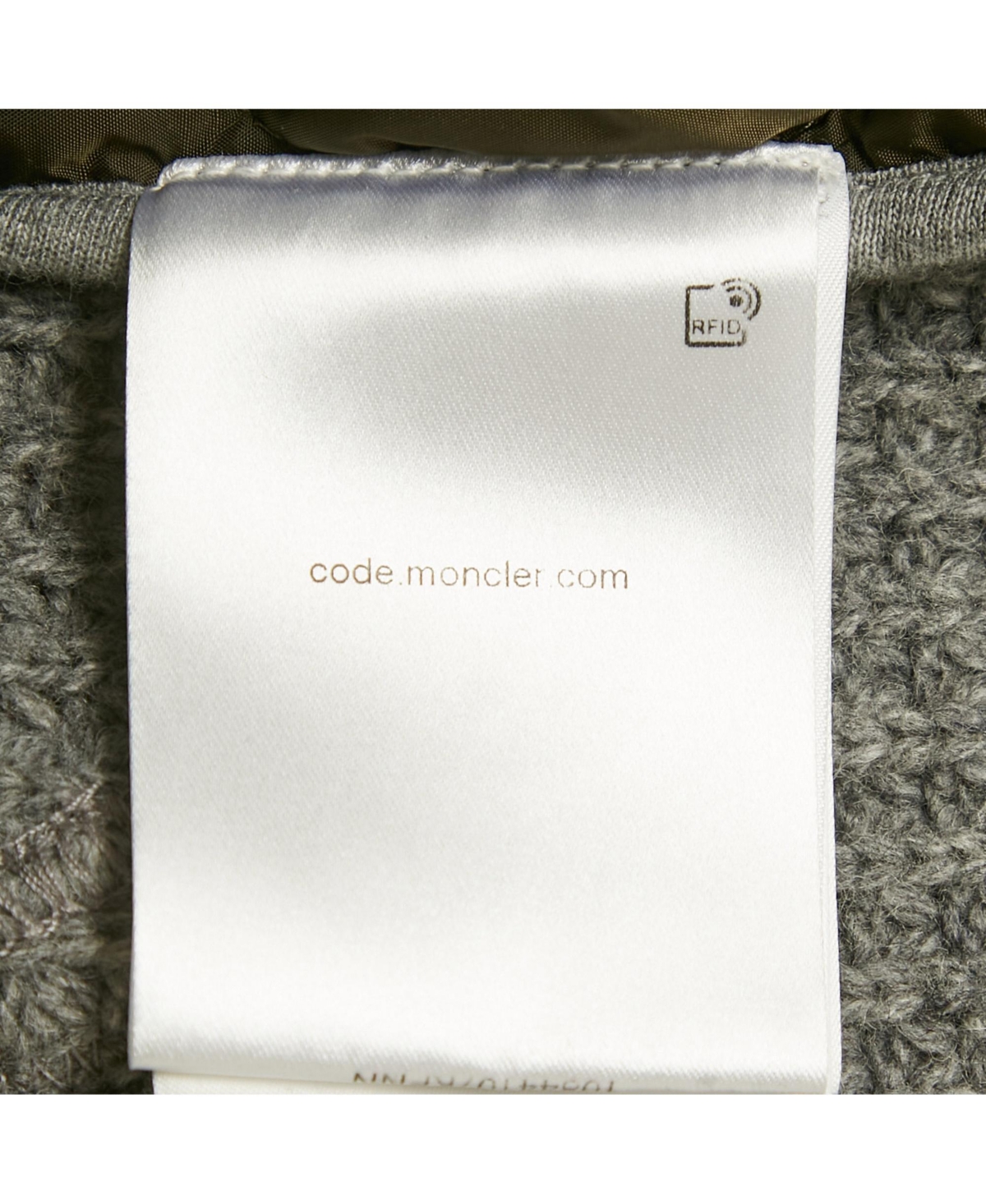 Pre-Owned Moncler Men's Grey Rib Knit And Nylon Hooded Jacket