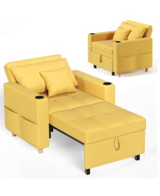 36" Sleeper Chair, Convertible Chair Bed for Adults, 3-in-1 Pull Out Sofa Chair