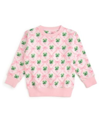Toddler Girls Coquette Clover St. Patrick's Day Sweatshirt
