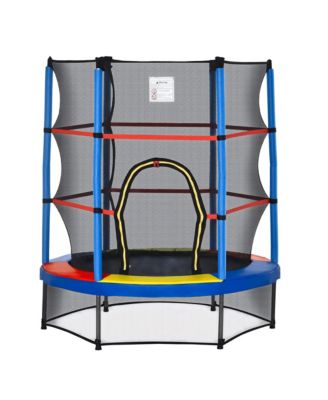 Kids Indoor Trampoline with Enclosure Springless Bungee Design for Ages Three to Six