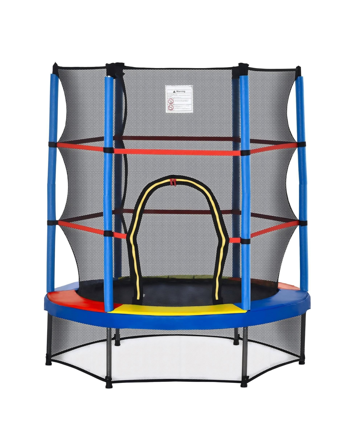 Hongge Kids Indoor Trampoline with Enclosure Springless Bungee Design for Ages Three to Six