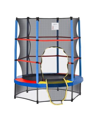 Kids Indoor Trampoline with Enclosure Springless Bungee Design for Ages Three to Six