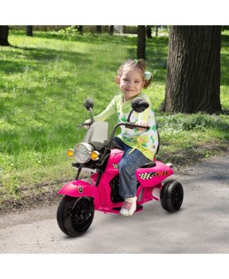 Kids 6V Electric Ride On Motorcycle with Three Wheel Stability Lights Music for Ages 3 to 5