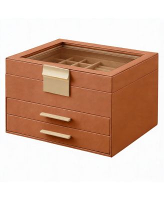 3-Layer Jewelry Box with Glass