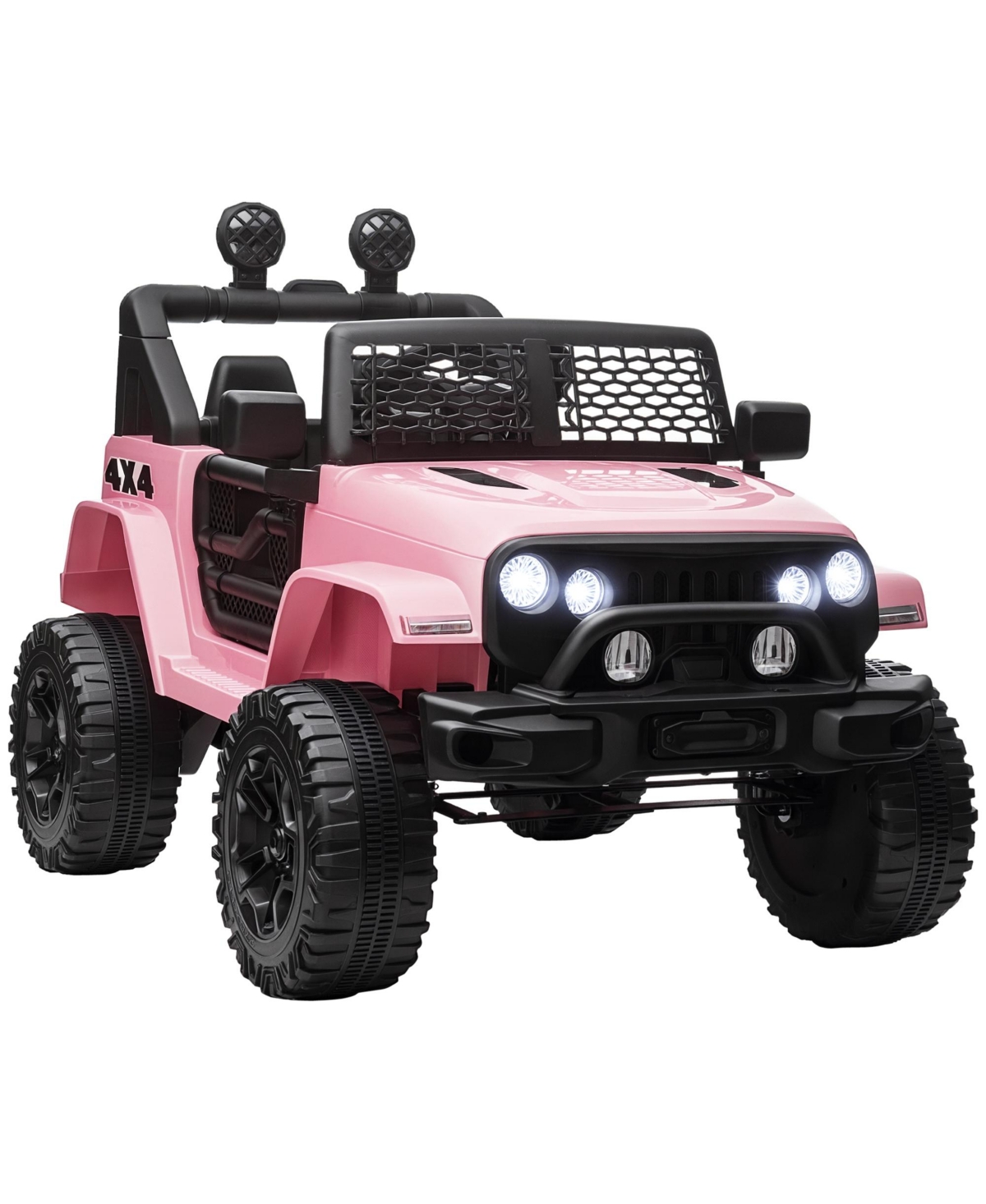 Hongge Kids Electric Ride On Car with Parent Remote Suspension and Lights for Ages 3 to 6