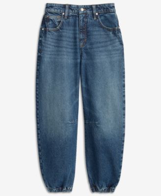 Petite High-Rise Barrel Ankle Jeans