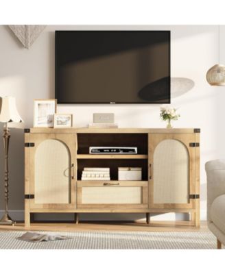 59.1" Buffet Sideboard Cabinet with Storage, Farmhouse Wood Coffee Bar Cabinet with Doors and Drawers