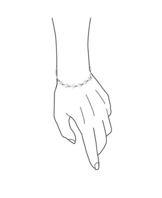 Danity Celestial Multi Charm Open Stars Bracelet .925 Sterling Silver 7.5 Inch