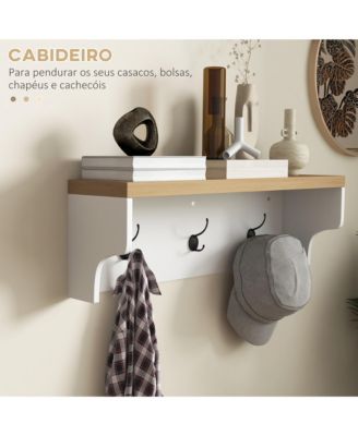 Shoe Bench and Coat Rack Set for Entryway Hallway