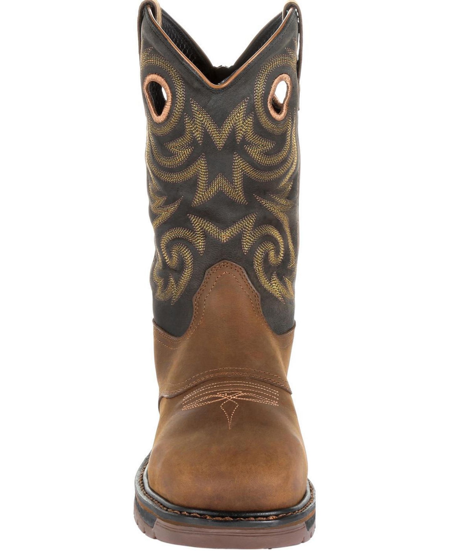 Мужские ботинки GEORGIA BOOT Carbo-Tec LT Steel Toe Waterproof Pull On Work Boot, цвет: Чёрный / Коричневый — фото 8