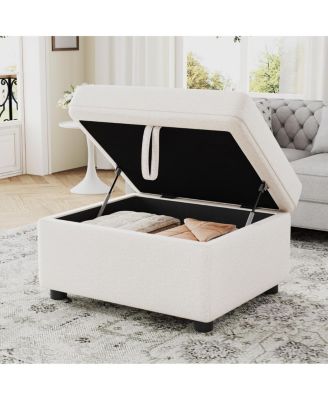 26.6" Ottoman Movable Storage Ottoman Footrest for Living Room, Bedroom