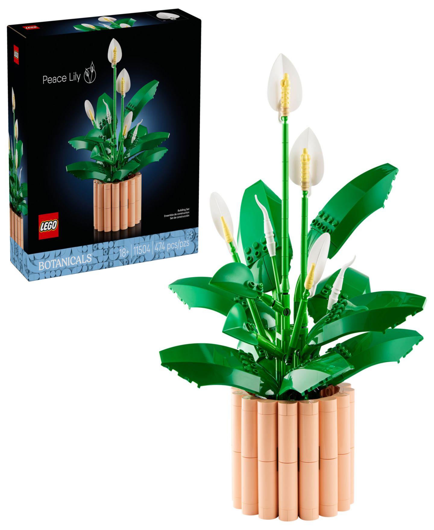 Детский конструктор LEGO® Botanicals Peace Lily Flower Building Set 11504, 474 Pieces — фото 1