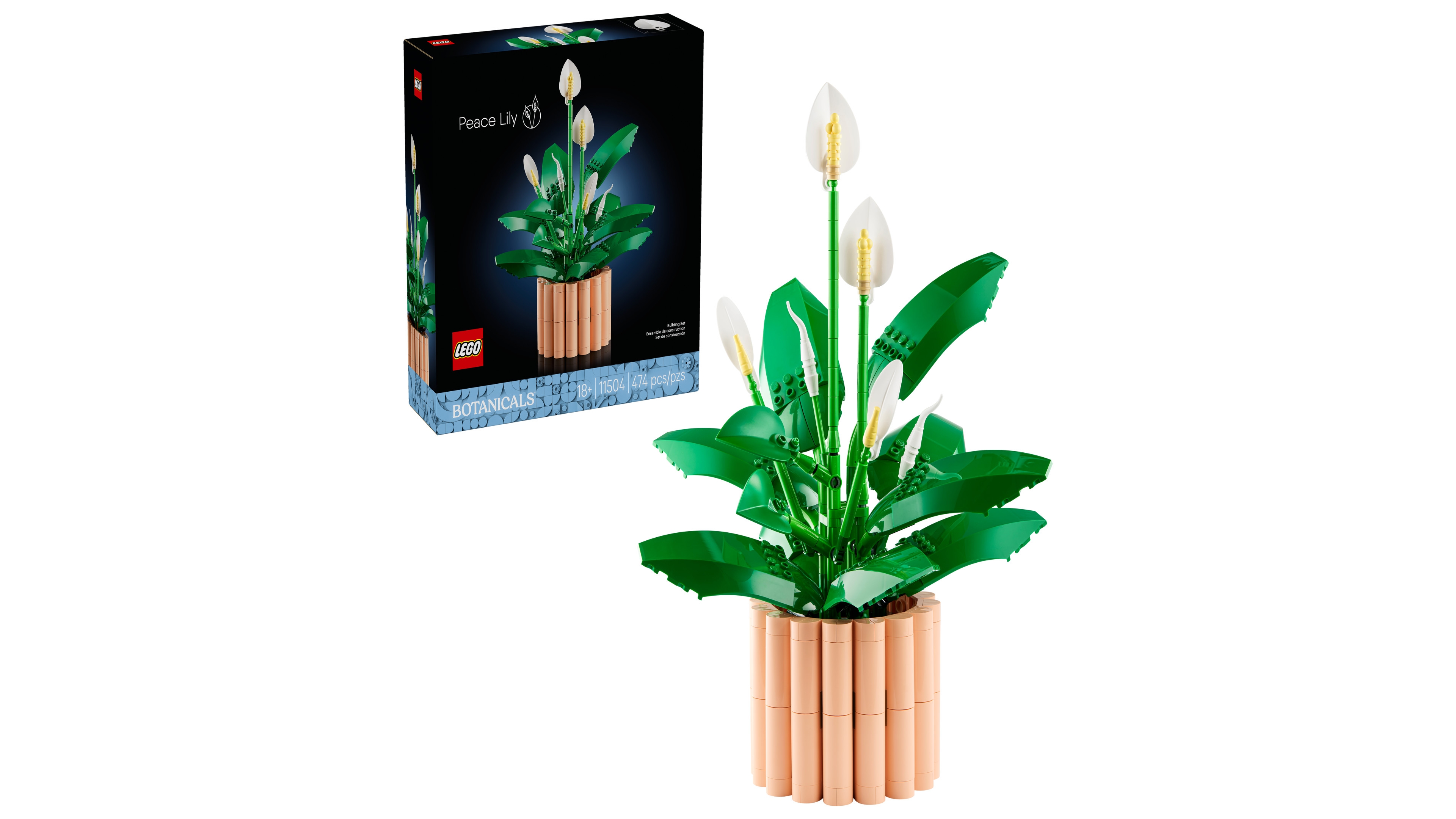 Lego Botanicals Peace Lily Flower Building Set 11504, 474 Pieces