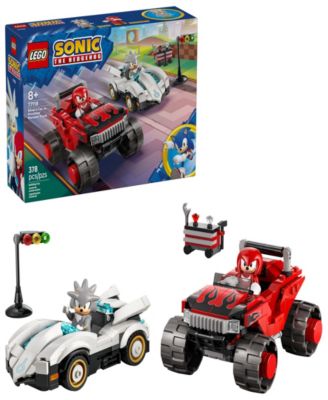 Sonic the Hedgehog Silver's Car vs. Knuckles' Monster Truck Building Toy 77118, 378 Pieces