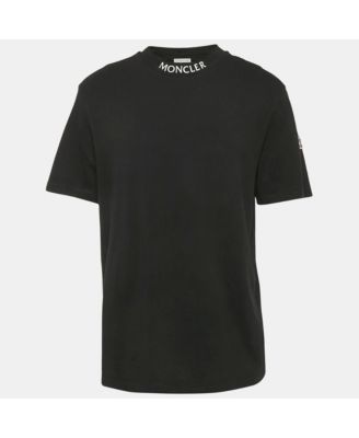 Men's Black Cotton Knit Crew Neck T-Shirt
