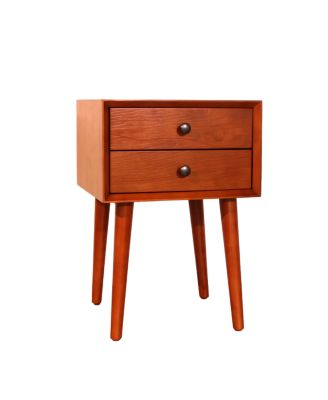 Nightstand with 2-Drawers, Small Side End Table with Storage