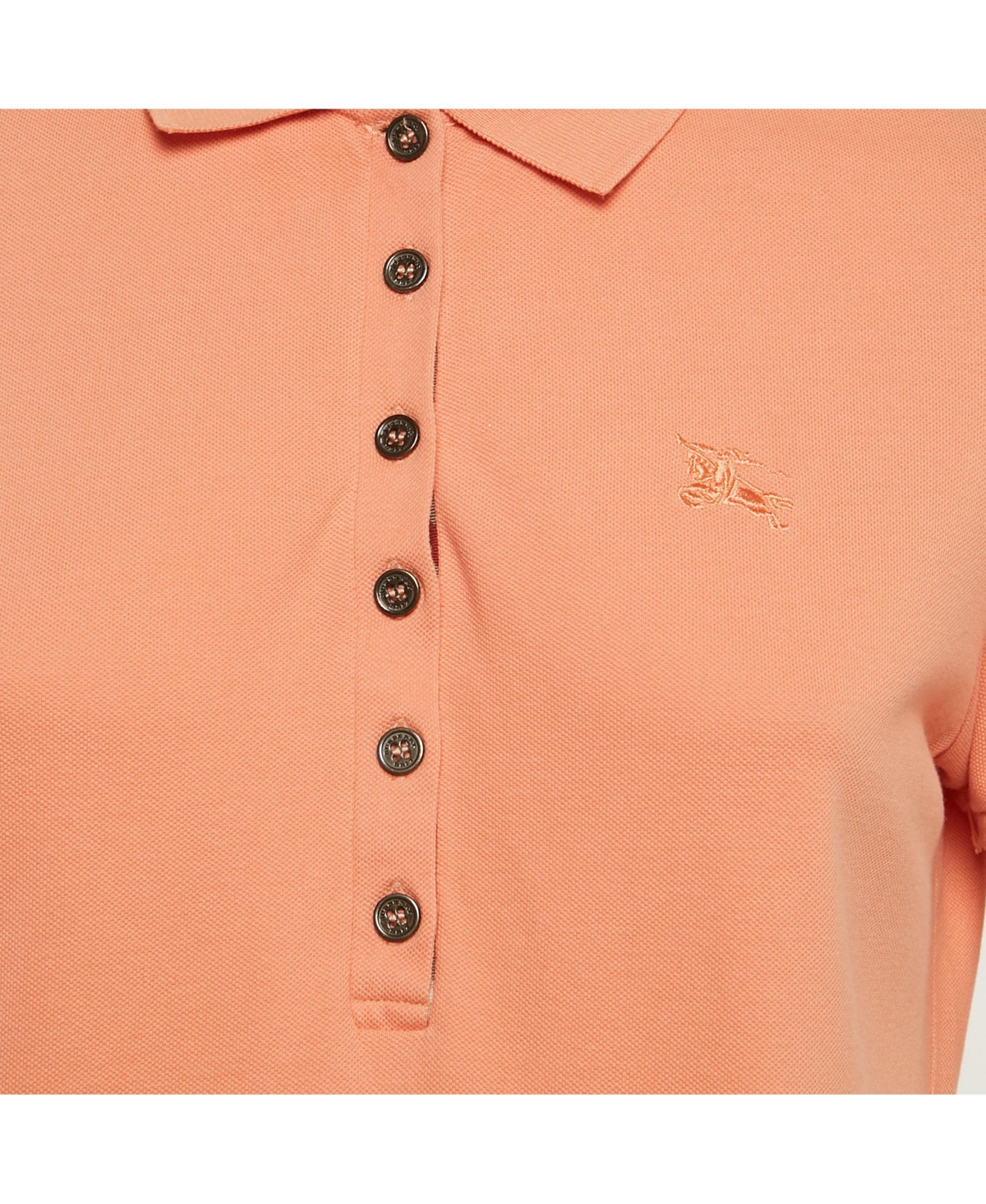 Pre-Owned Burberry Women's ange Logo Embroidered Cotton Polo T-Shirt