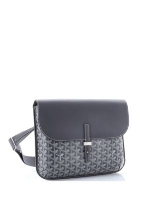 Coursier Messenger Bag Coated Canvas and Leather