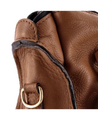 Medium Marcie Braided Satchel Leather