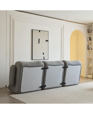 High-Density Sponge Sherpa Fabric Modular Compression Sofa