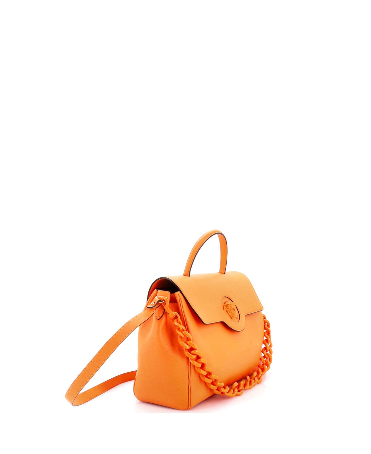 Pre-Owned Versace Large La Medusa Top Handle Bag Leather