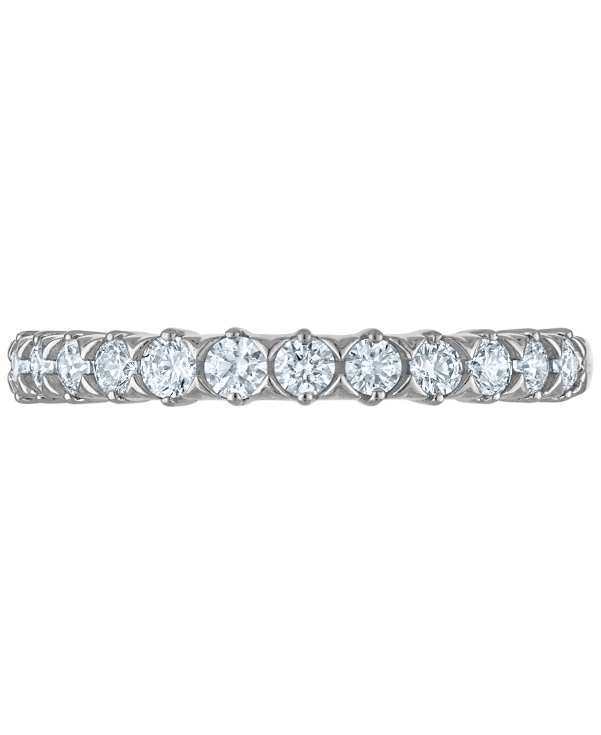 Macy's Diamond (1/2 ct. t.w.) Wedding Band Ring in 14k White Gold