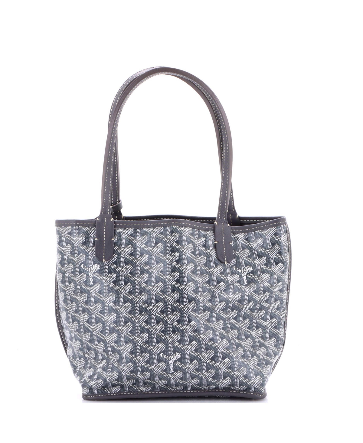 Pre-Owned Goyard Mini Anjou Reversible Tote Coated Canvas - Grey