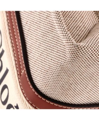 Medium Woody Tote Canvas with Leather