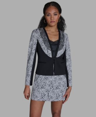 Women's V-Neck Printed Wrap Jacket